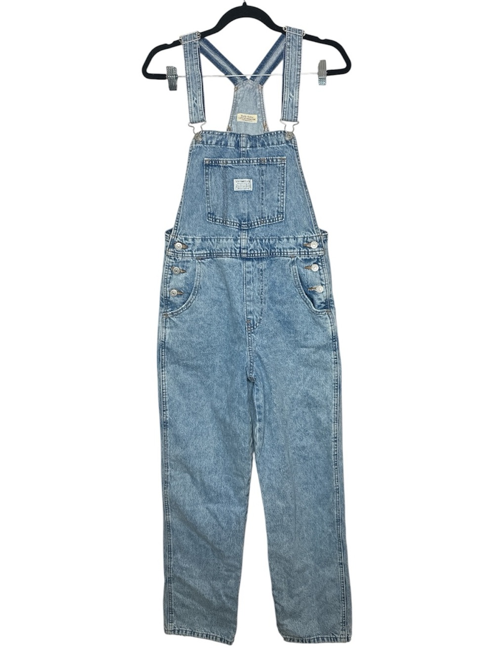 Levi’s Premium Vintage Overalls No Stone Unturned Free People Size Small - Picture 4 of 9
